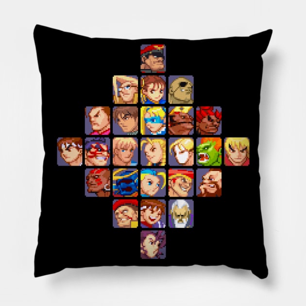 Player Select Alpha Zero 3 Pillow by allysontx