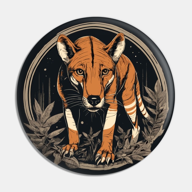 Thylacine Tasmanian Tiger Pin by Ray Crimson