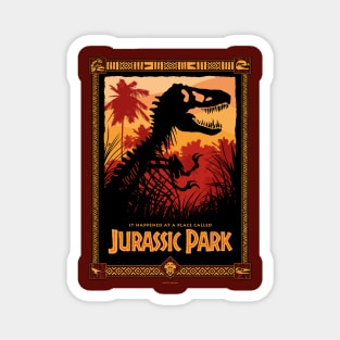 It Happened At A Place Called Jurassic Park (Red) Magnet