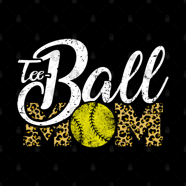 Teeball Mom Leopard Funny Softball for Mother's Day 2021 by Charaf Eddine