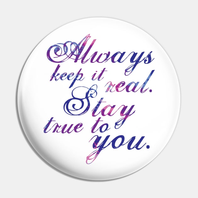 Keep It Real - Violet Pin by FalconArt