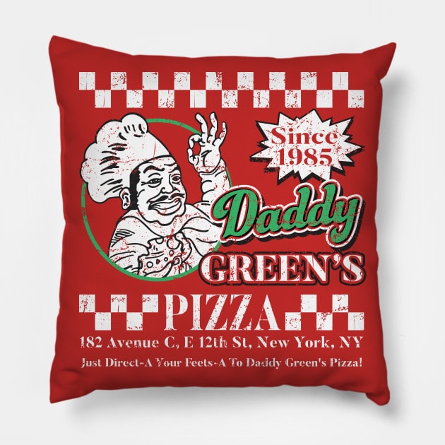 Daddy Green's Pizza Last Dragon Pillow by Alema Art