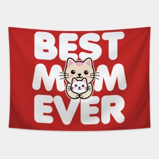 Best Mom Ever Kawaii Cats Tapestry