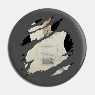 White Stratocaster Soul Pin