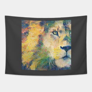 lion painting (leo art, lion king) Tapestry