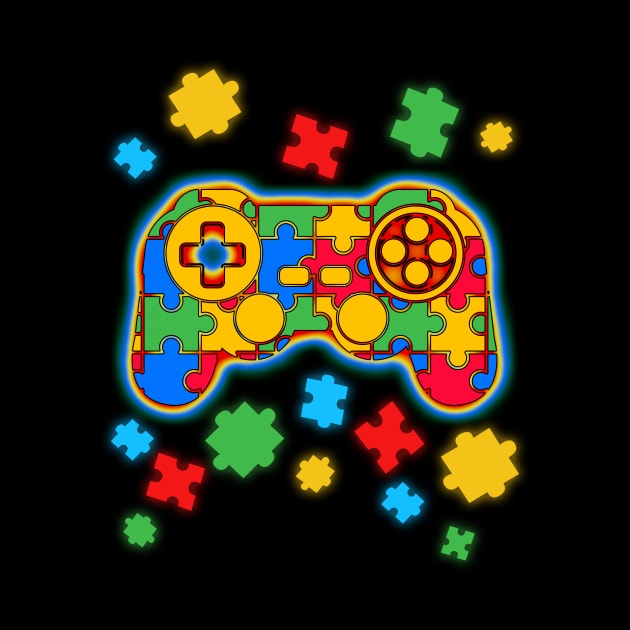 Gaming Puzzle Autism Awareness by NatalitaJK