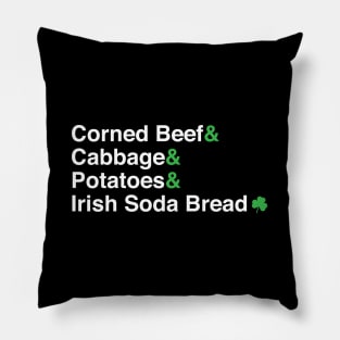 Helvetica St. Paddy's Day Food Pillow