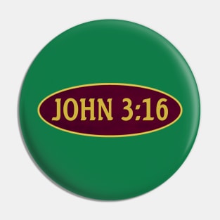 John 3:16 Purple Oval Pin