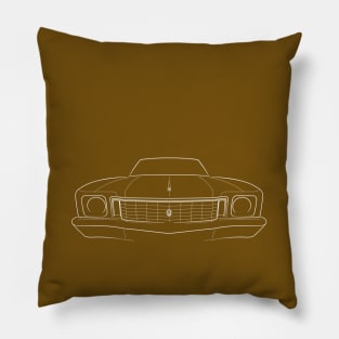 1972 Chevy Monte Carlo - front stencil, white Pillow