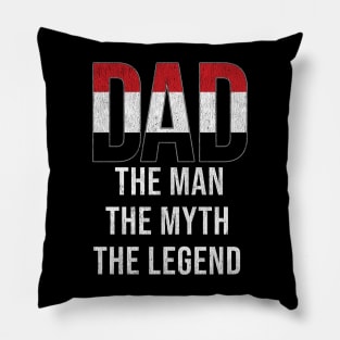 Yemeni Dad The Man The Myth The Legend - Gift for Yemeni Dad With Roots From Yemeni Pillow