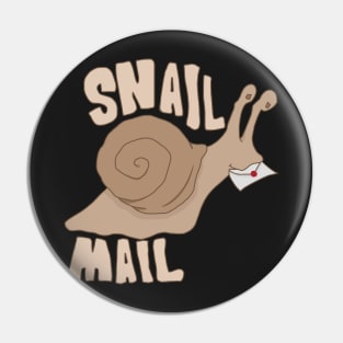 Cute Beige Snail Mail Pin
