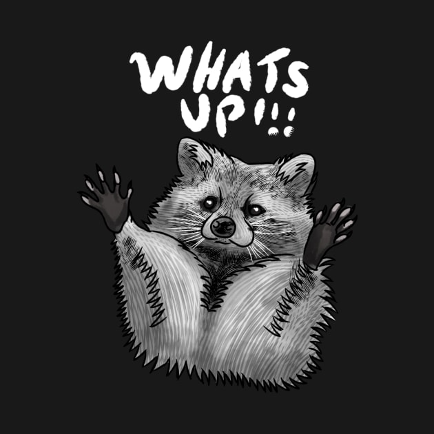 What's up Racoon by Migite Art