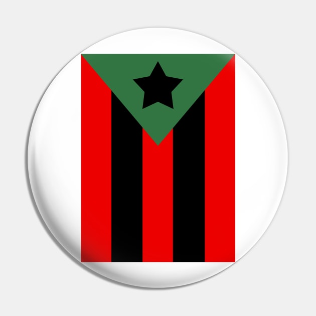 Afro Boricua Puerto Rican Flag Puerto Rico Pride Pin by PuertoRicoShirts