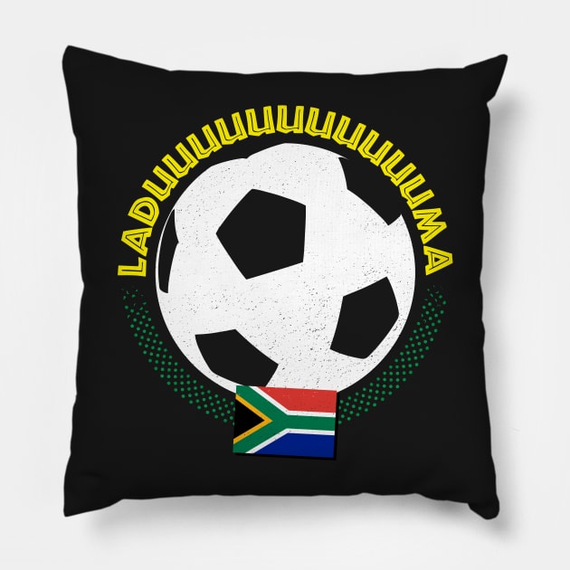 South Africa Soccer Laduma Pillow by BraaiNinja