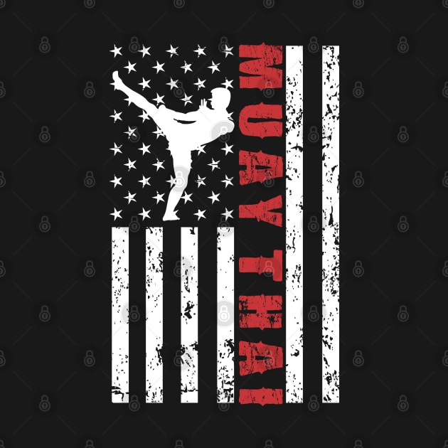 Muay Thai American Flag - US Sports by Pannolinno