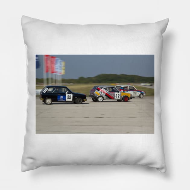 Three Yugo cars Pillow by Parafull