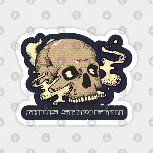 Chris stapleton skull Magnet by Katab_Marbun