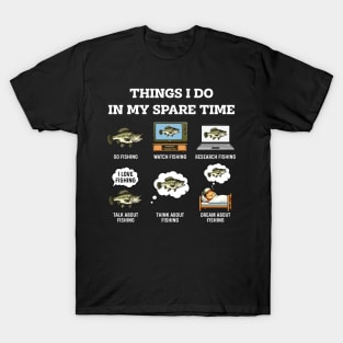 Things I Do In My Spare Time Funny Fishing Long Sleeve Shirt