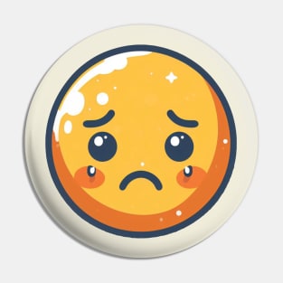 Crying Face Emoji Pin