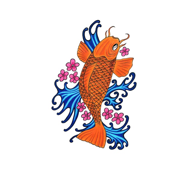 fish with water and blossom by SeymourArt