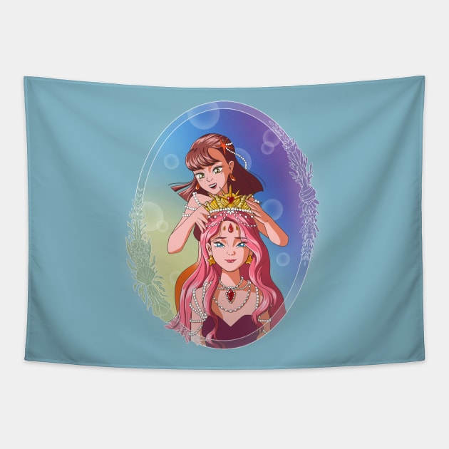 Mermaid Princess Tapestry by dear_saw