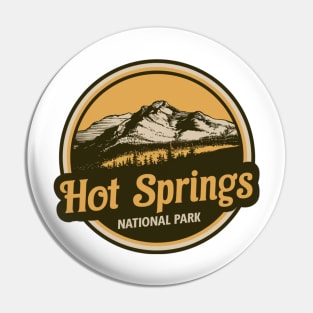 Hot Springs National Park Retro Vintage Emblem Travel Souvenir Pin