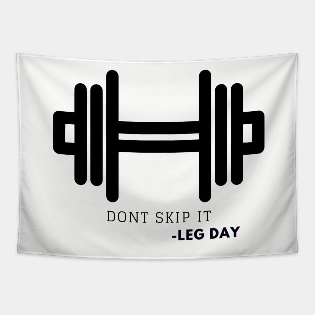 Dumbell and Leg Day- Dont Skip It Tapestry by WeStarDust