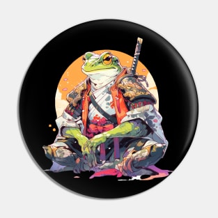 Frog Samurai Pin