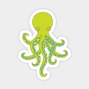 OCTOPUS GARDEN Green Undersea Ocean Creature Tentacles - UnBlink Studio by Jackie Tahara Magnet