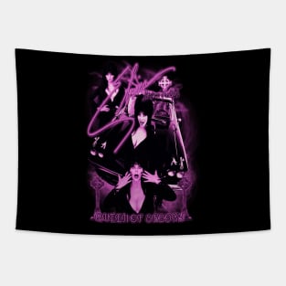 Elvira. Spooky Ride. (Version 3) Tapestry