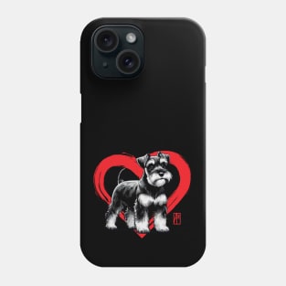 I Love My Miniature Schnauzer - I Love my dog - Good companion dog Phone Case