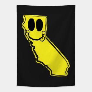 California Happy Face with tongue sticking out Tapestry