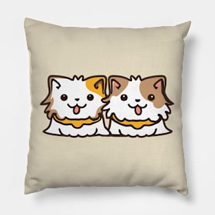 Cute cat couple valentine Pillow