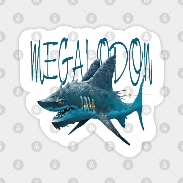 shark dangerous waters01 Magnet by Tony Morgan