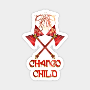 Chango Child Twin Lightining Thunder Axe Magnet