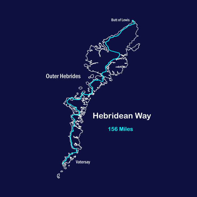 Route Map of Scotland's Hebridean Way by numpdog