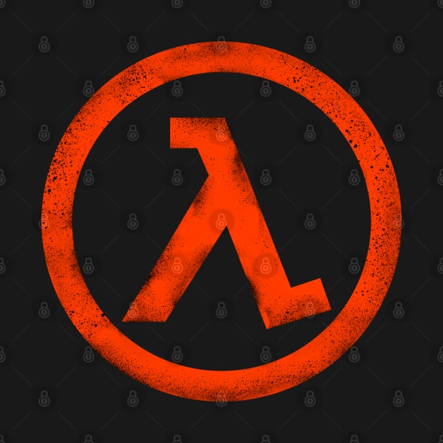 Half Life Orange Lambda Symbol by Waldesign