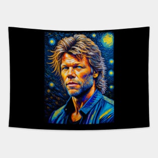 Jon in starry night Tapestry