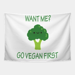 Go Vegan First Tapestry