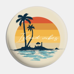 Island vibes retro beach sunset Pin