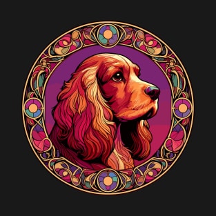 Cocker Spaniel Dog  - Art Nouveau Inspired Design T-Shirt