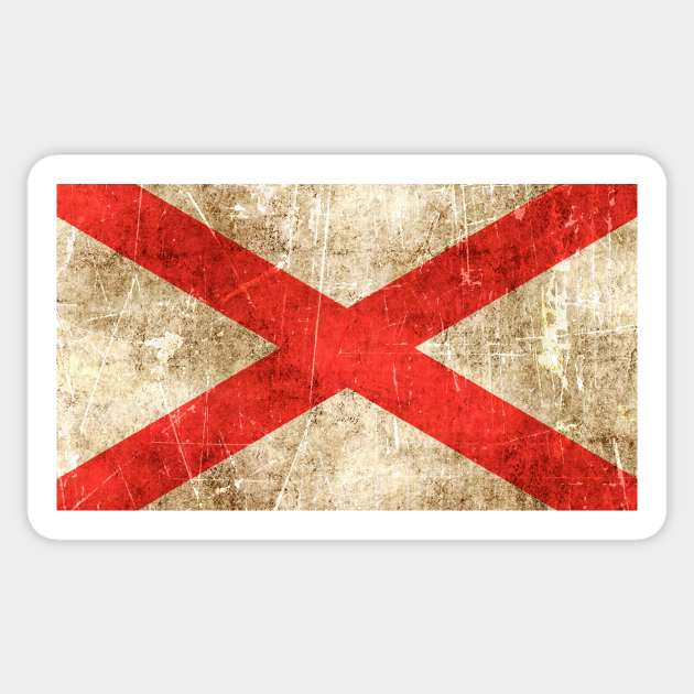 Vintage Aged and Scratched Northern Irish Flag