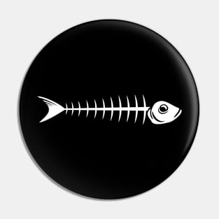Fish Skeleton Design Artwork Pin