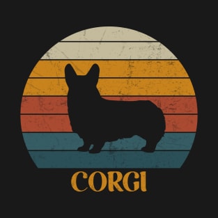 Cute Vintage Corgi Sunset - Dog Lover Corgis T-Shirt