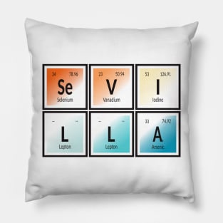 Sevilla City | Periodic Table of Elements Pillow