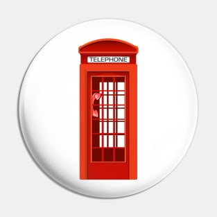 English Phone Booth Pin