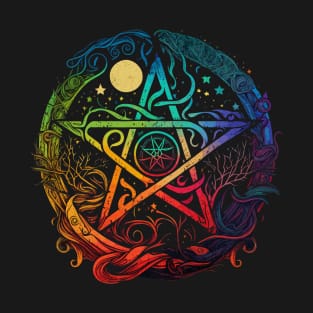 Elemental Wheel of Wicca T-Shirt