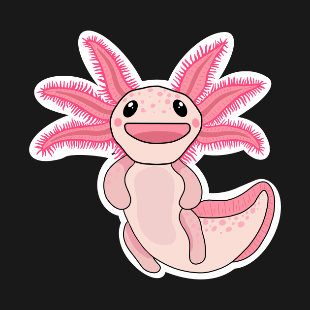 Baby Axolotl by snailmailstudio