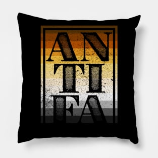 AntiFa Gay Bear Pride Vintage Distressed Pillow