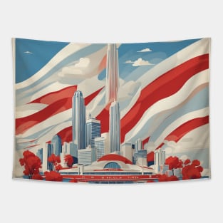 Dallas Texas United States of America Tourism Vintage Tapestry